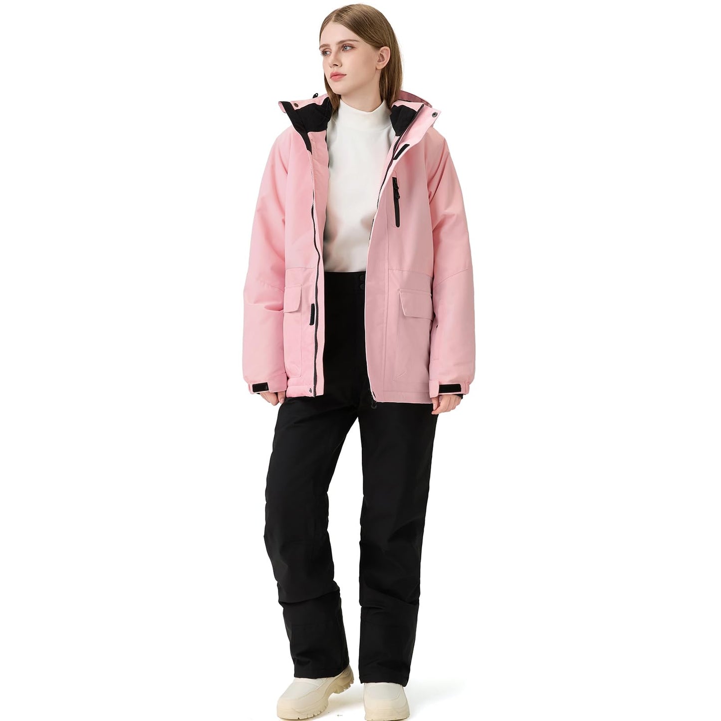 HOTIAN Damen Ski Jacke und Hosen 2 Teilig Set Skianzug Damen Wasserdicht Winddicht Winter Warme SkiSchnee Skifahren Sätze Snowboard Set