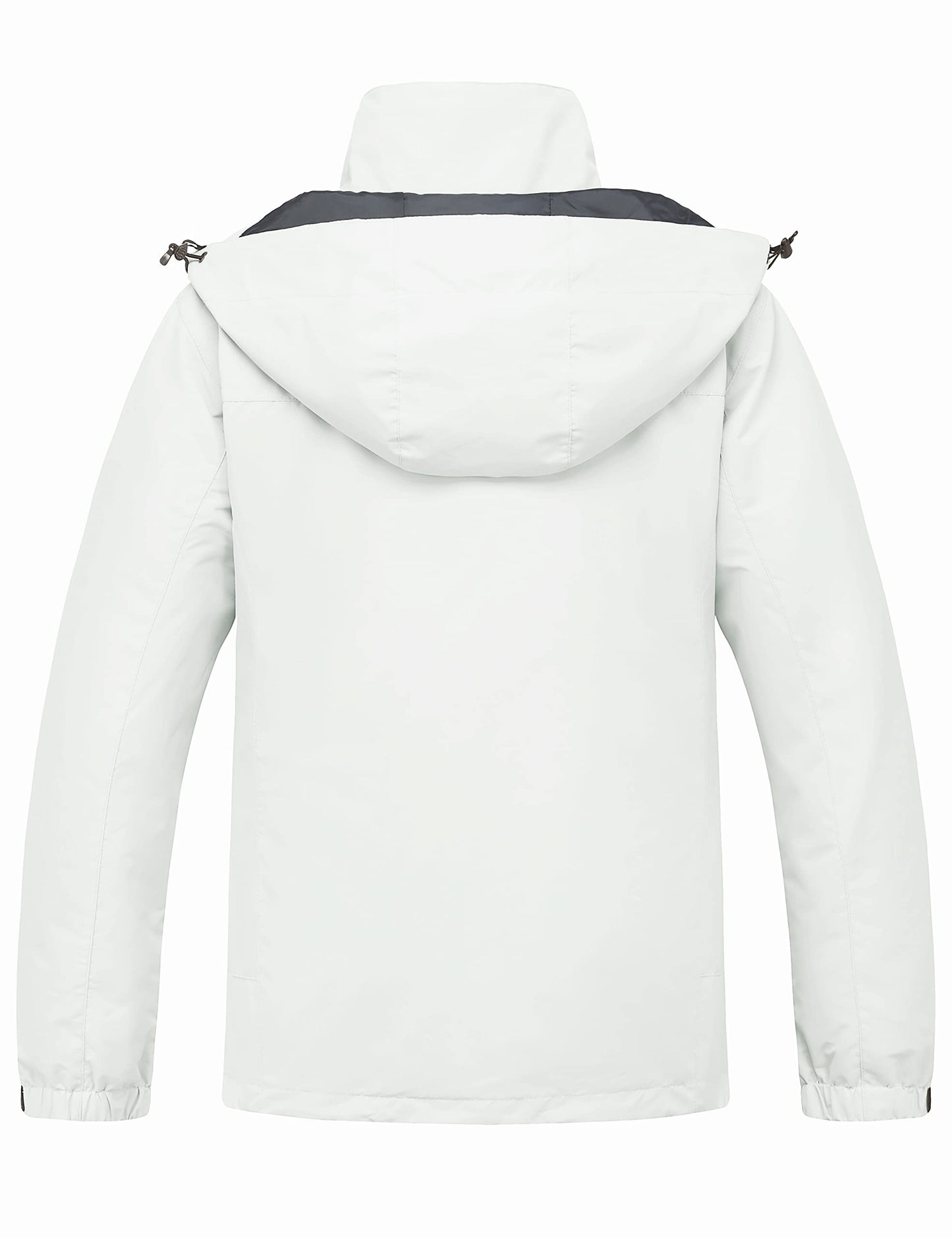 Wantdo Damen Warm Winter Jacke Abnehmbarer Innenschuh 3-in-1 Jacke wasserdichte Snowboardmantel Kapuzen Windjacke Weiß L