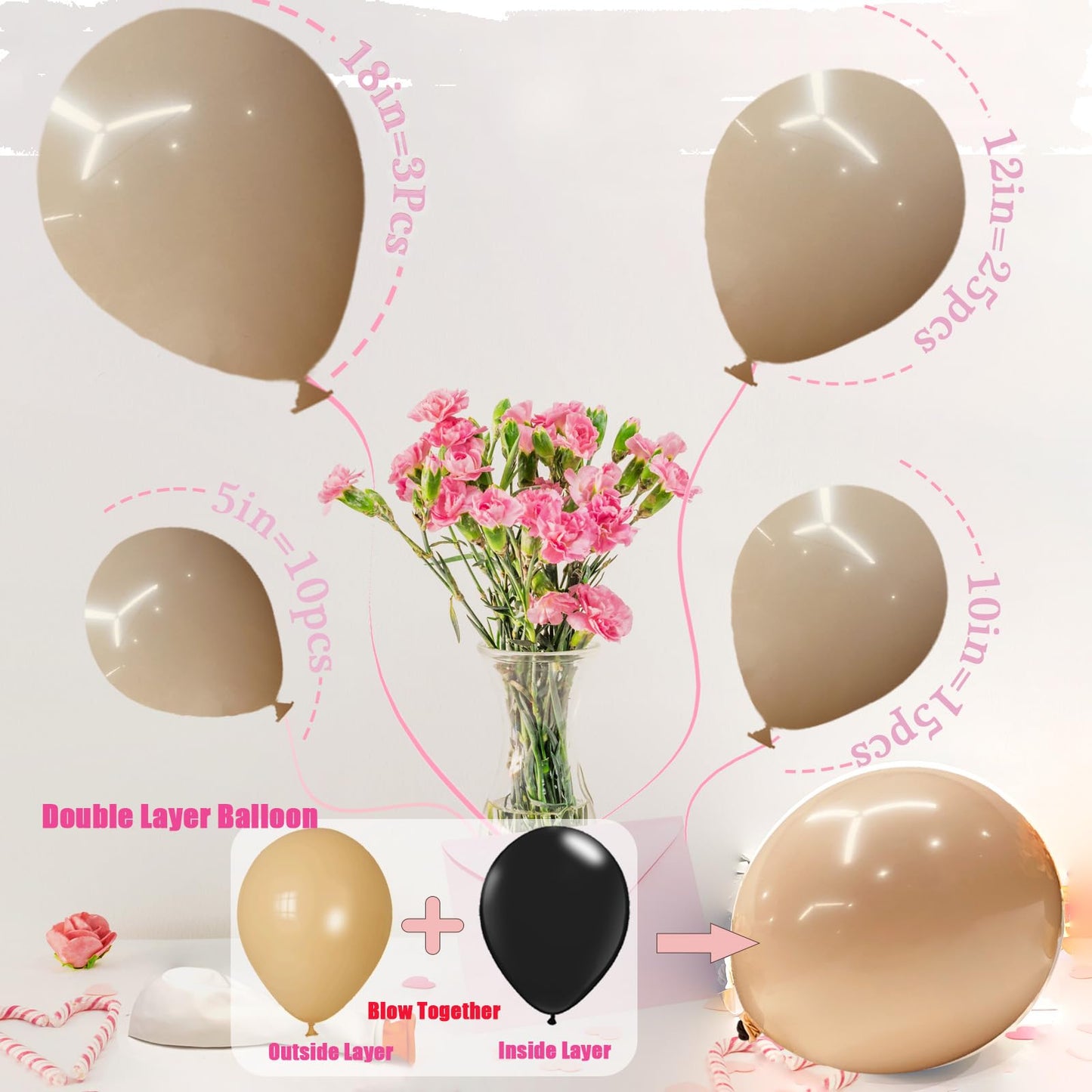 Double Stuffed Beige Balloons, Nude Beige Tan Balloon Arch,18 12 10 5 Inch Double Stuffed Apricot Brown Different Sizes for Neutral Baby Shower,Boho Party,Teddy Bear Birthday Party Decoration(Beige01) - skihosevxDouble Stuffed Beige Balloons, Nude Beige Tan Balloon Arch,18 12 10 5 Inch Double Stuffed Apricot Brown Different Sizes for Neutral Baby Shower,Boho Party,Teddy Bear Birthday Party Decoration(Beige01)skihosevxskihosevxB0CRBB8DQH