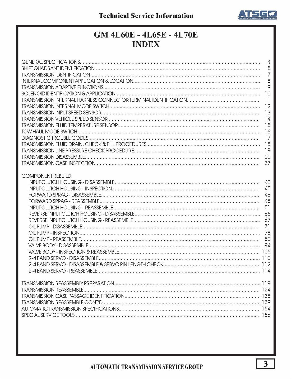 GM THM 4L60-E/4L65-E/<wbr/>4L70-E Transmission Rebuild / Repair Manual