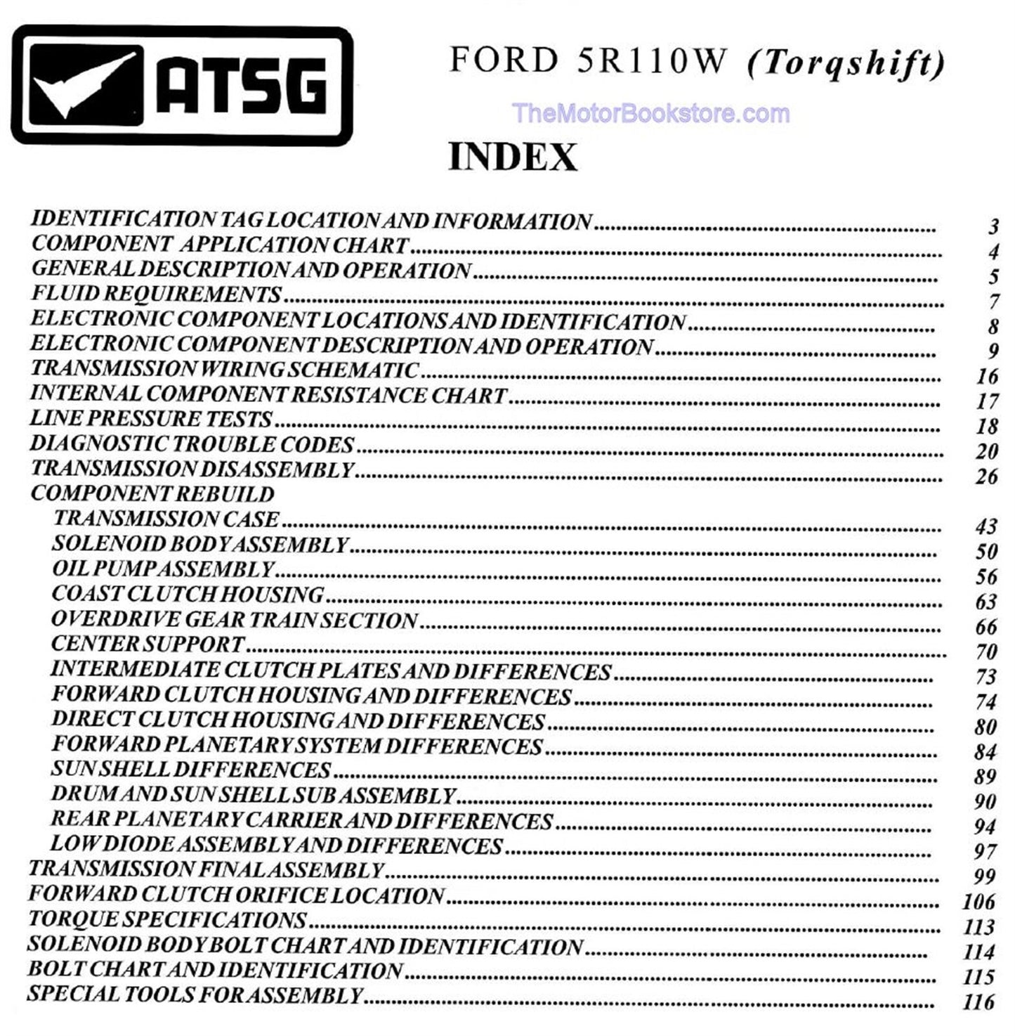 Ford Trucks 5R110W Transmission Rebuild / Repair Manual 2003 & Up