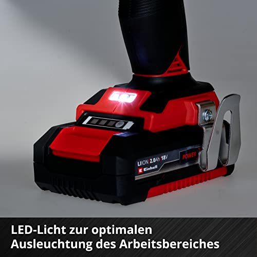 Professional Akku-Bohrschrauber TP-CD 18/50 Li BL Kit Power X-Change (18 V, Brushless, 50 Nm, 2 Gang, 13 mm Bohrfutter, inkl. 2x 2,0 Ah Akkus + Ladegerät)