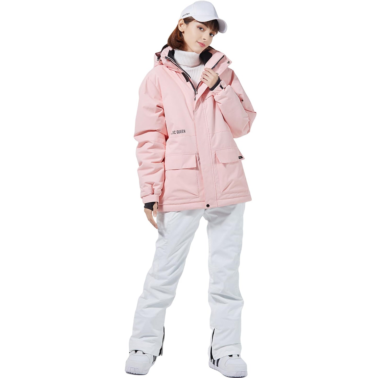 HOTIAN Damen Ski Jacke und Hosen 2 Teilig Set Skianzug Damen Wasserdicht Winddicht Winter Warme SkiSchnee Skifahren Sätze Snowboard Set