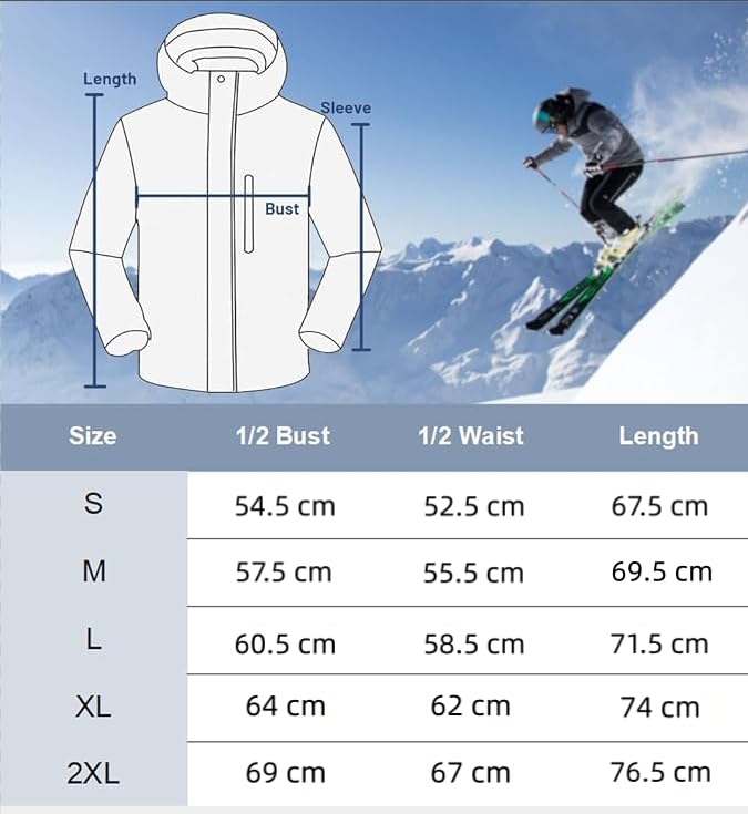 KEFITEVD Skijacke Damen Winddicht Warm Funktionsjacke mit Zip Taschen Fleece Thermojacke Warm Softshelljacke für Snowboarden Weiß M