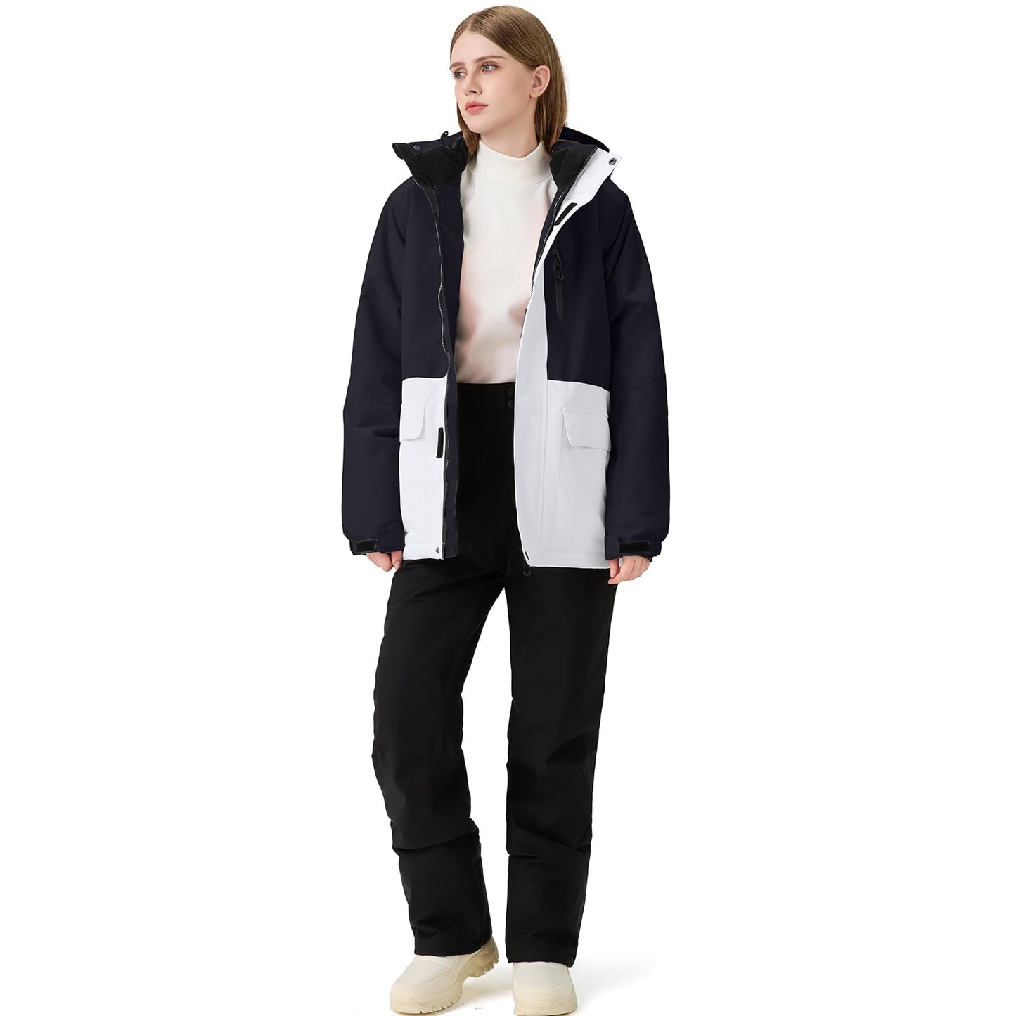 HOTIAN Damen Ski Jacke und Hosen 2 Teilig Set Skianzug Damen Wasserdicht Winddicht Winter Warme SkiSchnee Skifahren Sätze Snowboard Set