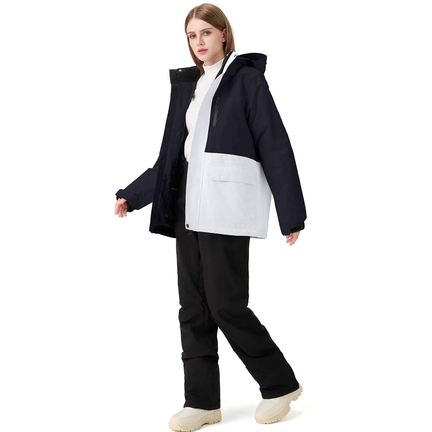 HOTIAN Damen Ski Jacke und Hosen 2 Teilig Set Skianzug Damen Wasserdicht Winddicht Winter Warme SkiSchnee Skifahren Sätze Snowboard Set