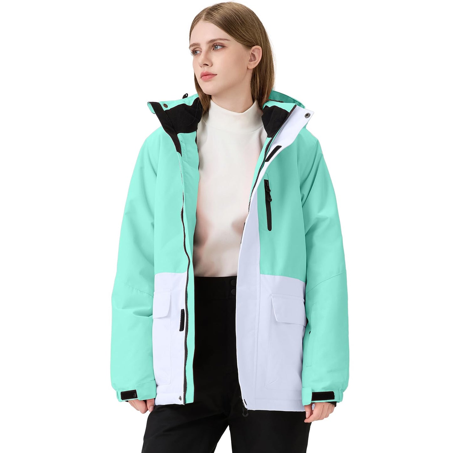 HOTIAN Damen Ski Jacke und Hosen 2 Teilig Set Skianzug Damen Wasserdicht Winddicht Winter Warme SkiSchnee Skifahren Sätze Snowboard Set
