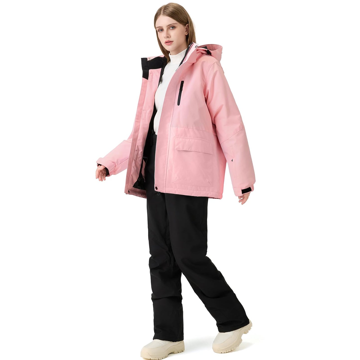 HOTIAN Damen Ski Jacke und Hosen 2 Teilig Set Skianzug Damen Wasserdicht Winddicht Winter Warme SkiSchnee Skifahren Sätze Snowboard Set