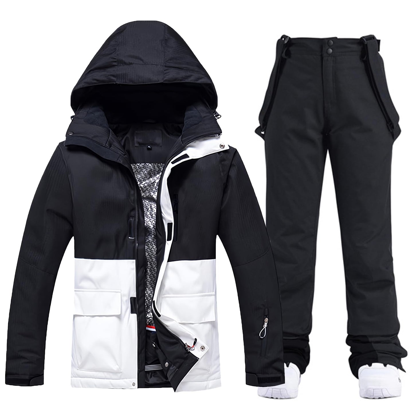 HOTIAN Damen Ski Jacke und Hosen 2 Teilig Set Skianzug Damen Wasserdicht Winddicht Winter Warme SkiSchnee Skifahren Sätze Snowboard Set