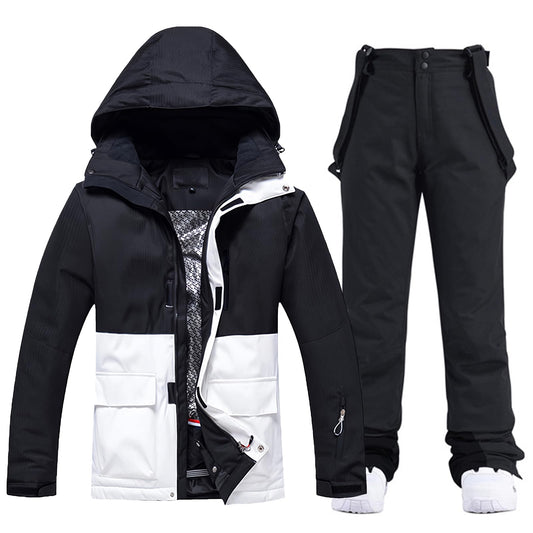 HOTIAN Damen Ski Jacke und Hosen 2 Teilig Set Skianzug Damen Wasserdicht Winddicht Winter Warme SkiSchnee Skifahren Sätze Snowboard Set