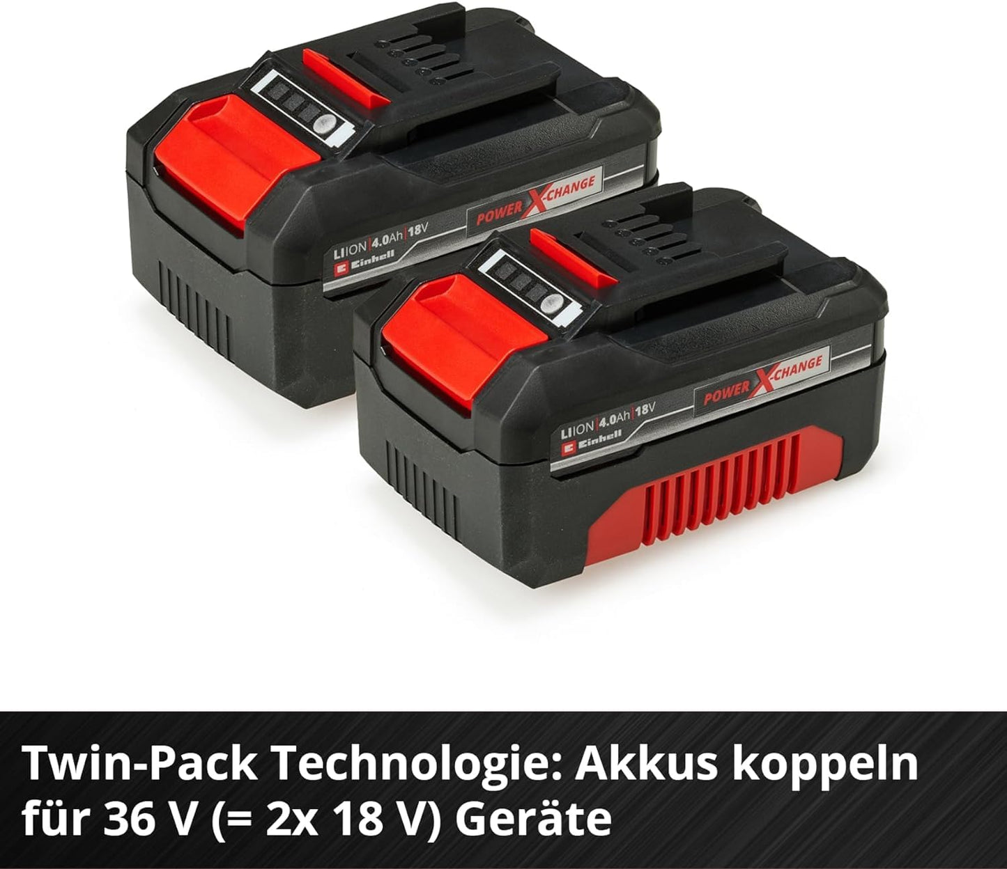 Akku PXC-Twinpack 4,0 Ah Power X-Change (Li-Ion, 18 V, 2x 4,0 Ah, für alle PXC-Geräte geeignet, proaktives Batteriemanagement, situativ angepasste Ladezyklen)