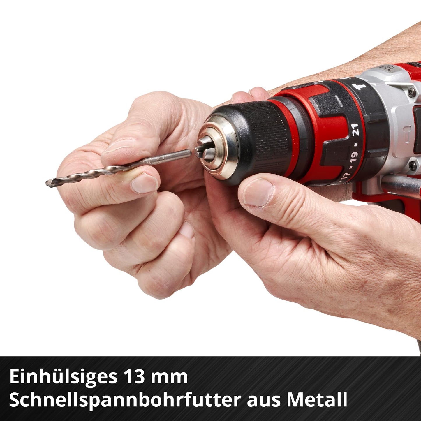 Akku-Schlagbohrschrauber TE-CD 18/48 Li-i Kit Power X-Change (18 V, 48 Nm, Schlagbohrfunktion, 13 mm Bohrfutter, 2 Gang, Koffer, inkl. 2x 2,0 Ah Akkus + Ladegerät)