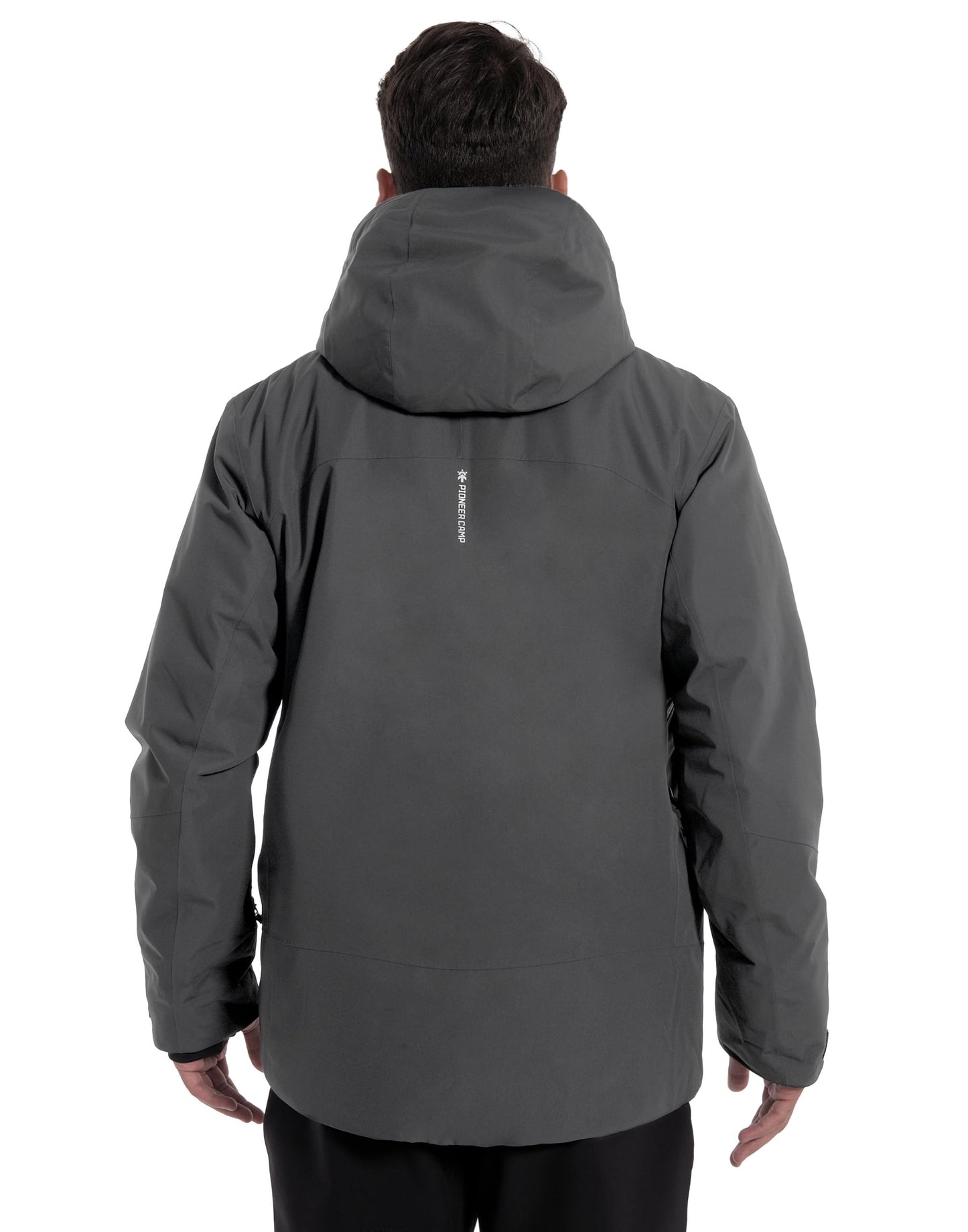 Pioneer Camp Herren Wasserdicht Skijacke Winddicht Snowboardjacke Warm Outdoor Winterjacke mit Kapuze Grau M