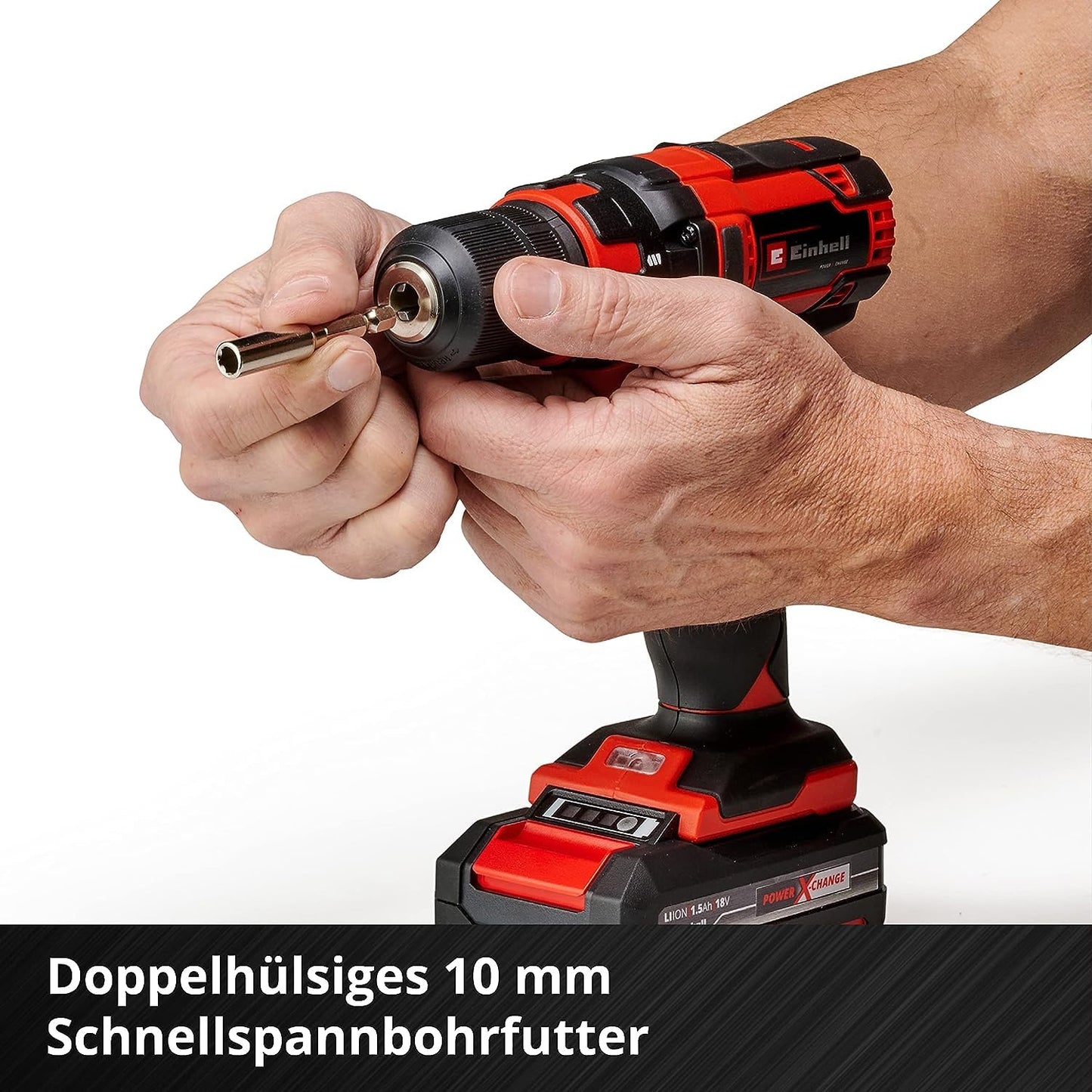 Akku-Bohrschrauber TC-CD 18/35 Li (1x1,5 Ah) Power X-Change (Lithium Ionen, 18 V, Drehzahl-Elektronik, LED-Beleuchtung, Softgrip, inkl. 1,5 Ah PXC-Akku, Ladegerät + Aufbewahrungskarton)