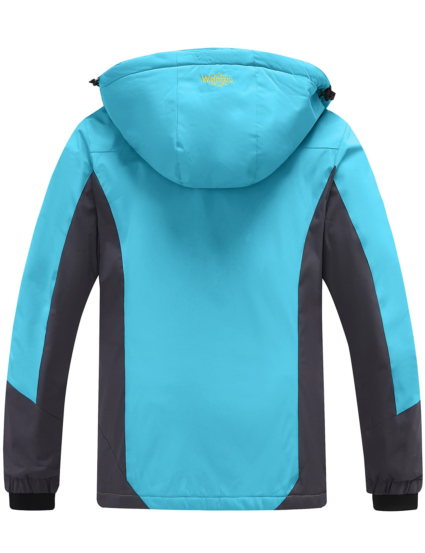 Wantdo Damen Berg Ski Jacke Wärmer Winter Fleece Mäntel Wasserdichter Atmungsaktive RegenMäntel Outdoor Kapuzen Windbreaker Jacken Türkis M