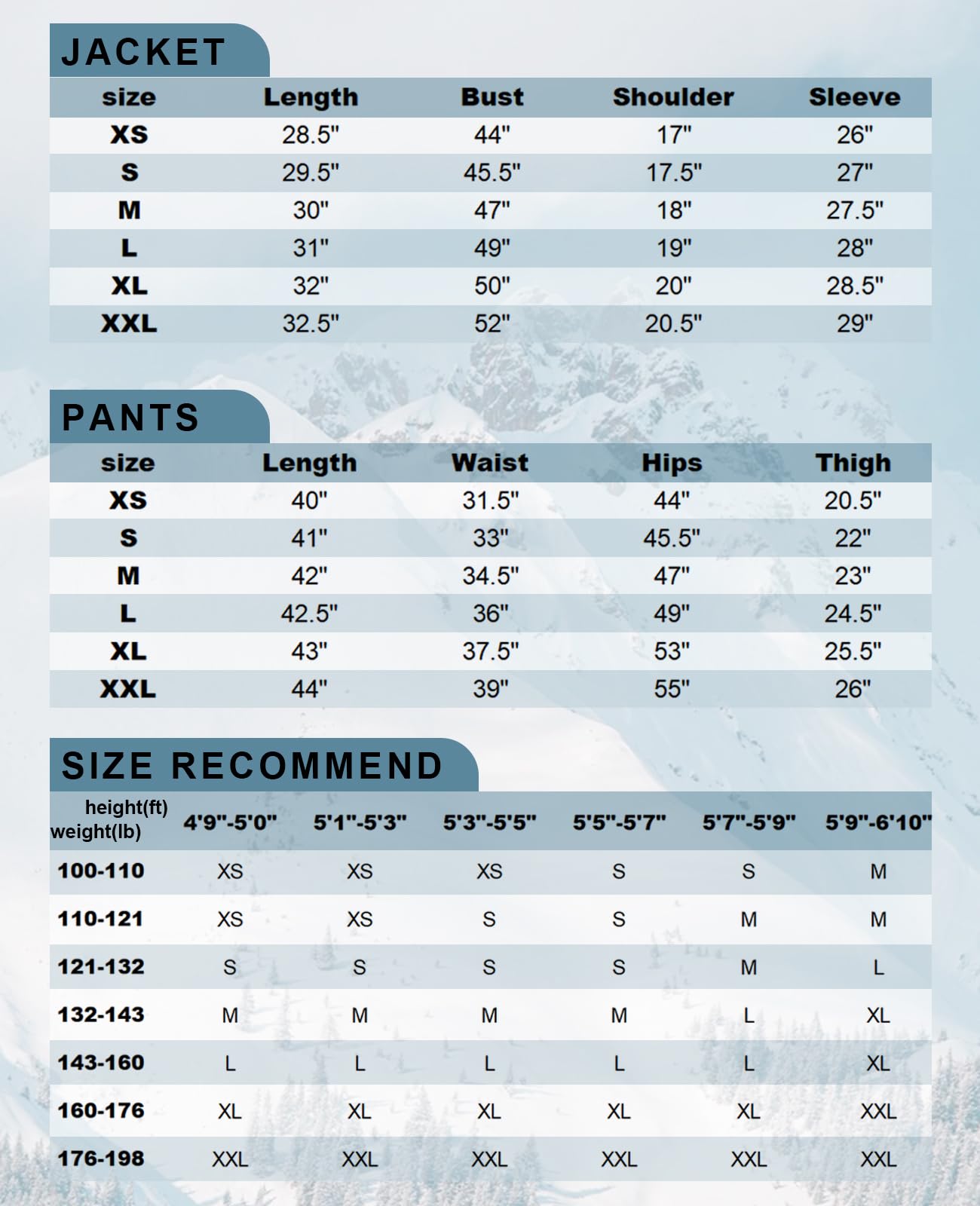 ALSOGO Damen Skijacke & Skihose Set Skianzug 2 teilig Schneeanzug Wasserdicht Warm Winterjacke mit Abnehmbare Kapuzen zum Skifahren Snowboarden Schneejacke Schneehose TY133PKW Pink L