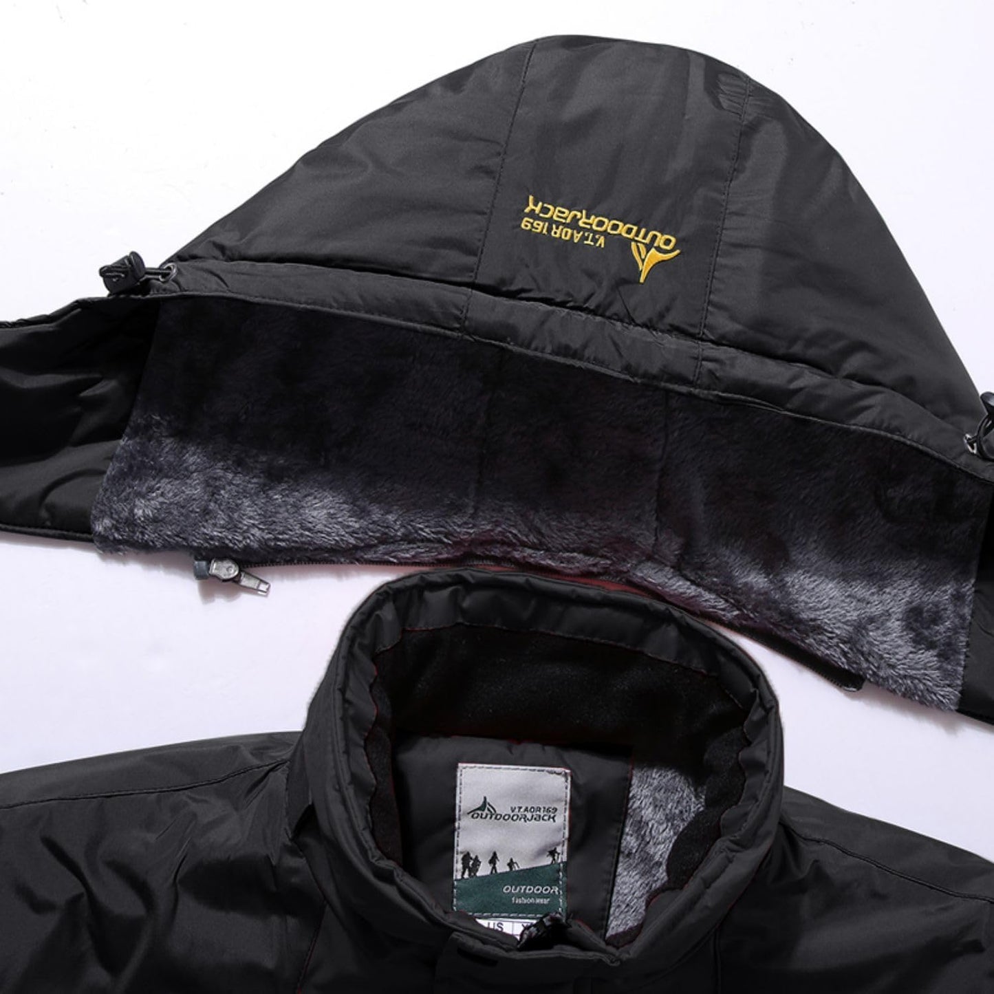 BenBoy Damen Skijacke Wasserdichte Winterjacke Winddichte Warm Gefüttert Atmungsaktiv Wanderjacke Reißverschlüsse Fleece Softshelljacke mit Kapuze Outdoorjacke CFY813W-Black2-M