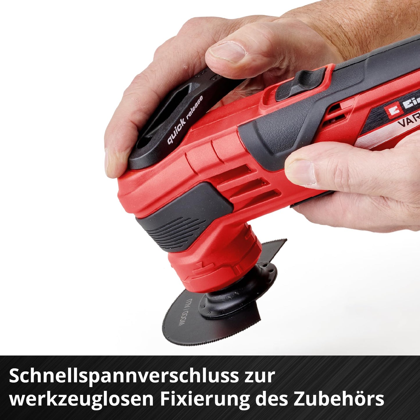 Akku-Multifunktionswerkzeug VARRITO Power X-Change (Li-Ion, 18 V, 22.000 bis 40.000 min-1, Drehzahl-Elektronik, Schnellspannverschluss, magnetische Werkzeugaufnahme, ohne Akku und Ladegerät)
