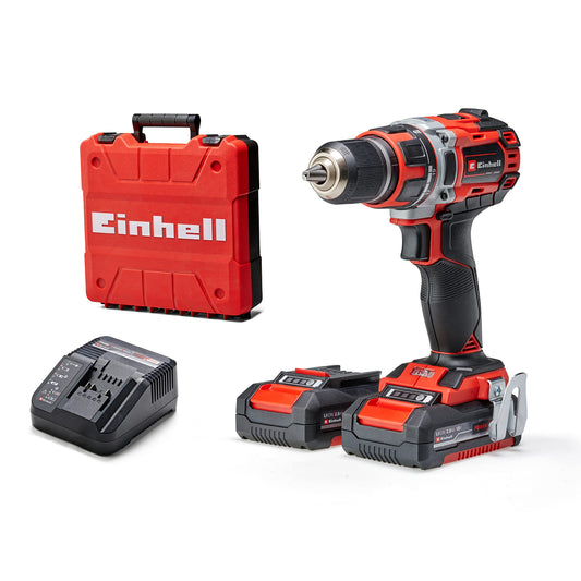Professional Akku-Bohrschrauber TP-CD 18/50 Li BL Kit Power X-Change (18 V, Brushless, 50 Nm, 2 Gang, 13 mm Bohrfutter, inkl. 2x 2,0 Ah Akkus + Ladegerät)