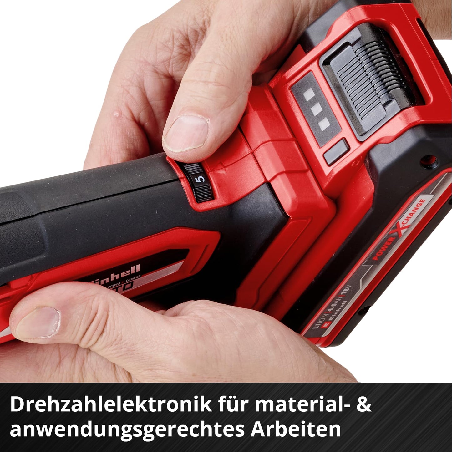 Akku-Multifunktionswerkzeug VARRITO Power X-Change (Li-Ion, 18 V, 22.000 bis 40.000 min-1, Drehzahl-Elektronik, Schnellspannverschluss, magnetische Werkzeugaufnahme, ohne Akku und Ladegerät)