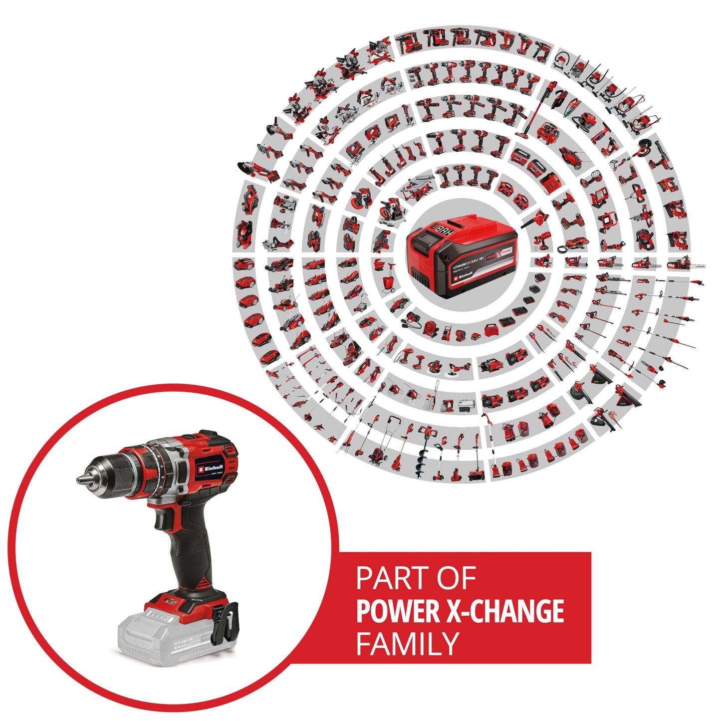 professional Akku-Schlagbohrschrauber TP-CD 18/50 Li-i BL Solo Power X-Change (18V, Brushless, 50 Nm, Schlagbohrfunktion, 2 Gang, 13 mm Bohrfutter, ohne Akku)
