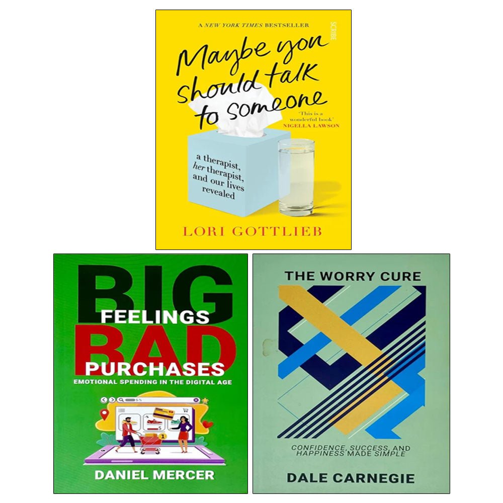 Big Feelings Bad Purchases, Maybe You Should Talk to Someone, The Worry Cure 3 Books Collection Set - skihosevxBig Feelings Bad Purchases, Maybe You Should Talk to Someone, The Worry Cure 3 Books Collection SetScribe UK / ‎Rupa PublicationsskihosevxskihosevxVRT26869Scribe UK / ‎Rupa Publications