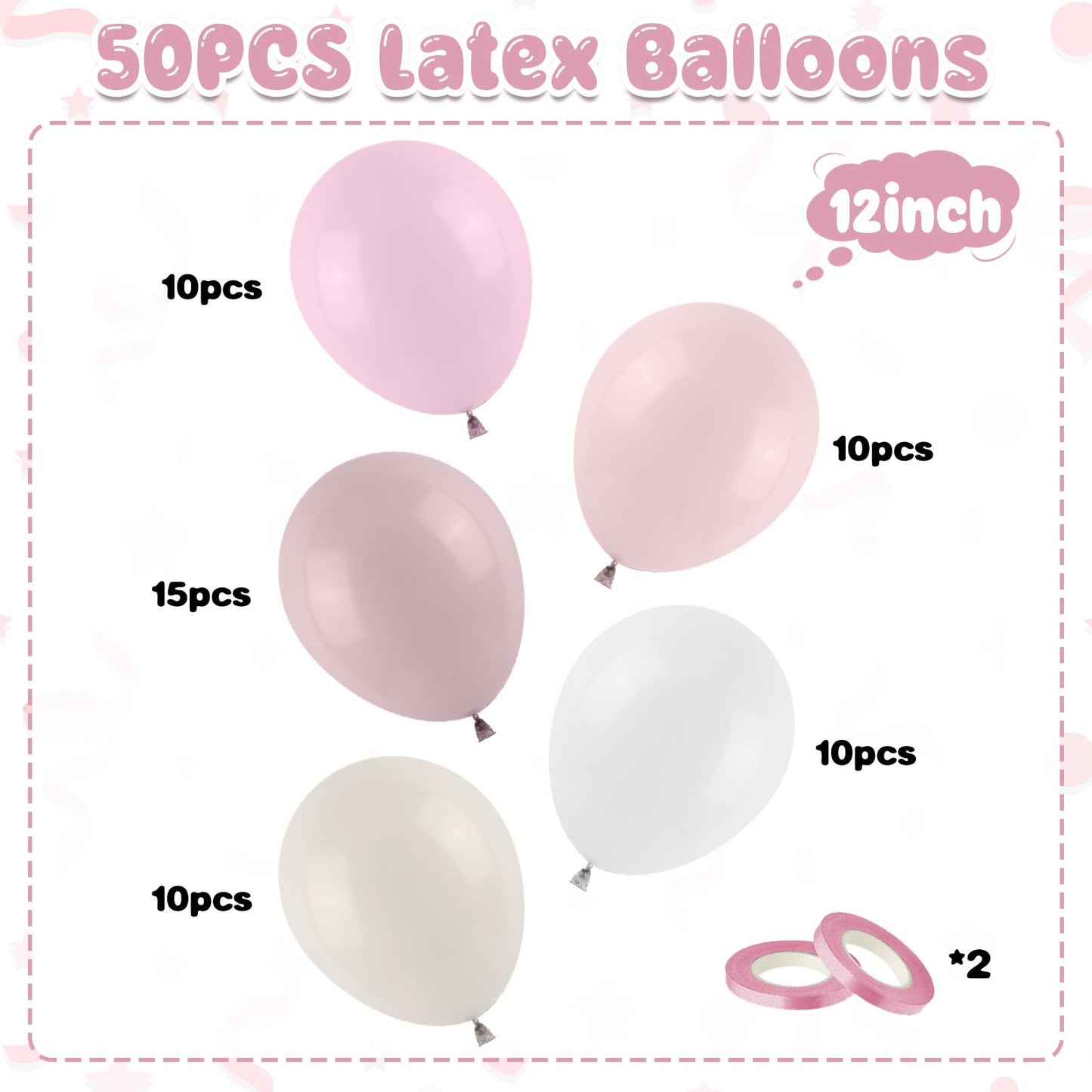Blush Pink Balloons, 50 Pcs 12Inch Dusty Pink Pearl White Sand Latex Balloon Retro Pink Nude Cream Boho Balloons for Bridal Baby Girls Shower Boho Bachelorette Birthday Wedding Party Decorations - skihosevxBlush Pink Balloons, 50 Pcs 12Inch Dusty Pink Pearl White Sand Latex Balloon Retro Pink Nude Cream Boho Balloons for Bridal Baby Girls Shower Boho Bachelorette Birthday Wedding Party DecorationsskihosevxskihosevxB0F1CHSK3G