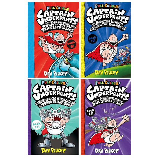 Captain Underpants Full Colour Series (Book 9-12) Collection by Dav Pilkey 4 Books Set (Terrifying Return of Tippy Tinkletrousers) - skihosevxCaptain Underpants Full Colour Series (Book 9-12) Collection by Dav Pilkey 4 Books Set (Terrifying Return of Tippy Tinkletrousers)Scholastic UKskihosevxskihosevxPLD24472Scholastic UK