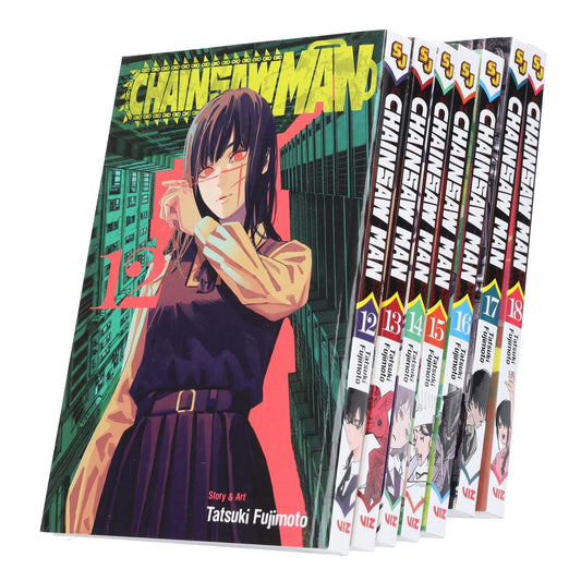 Chainsaw Man Volume 12-18 by Tatsuki Fujimoto: 7 Books Collection Set - Manga - E-B00k - skihosevxChainsaw Man Volume 12-18 by Tatsuki Fujimoto: 7 Books Collection Set - Manga - E-B00kGraphic NovelsViz Media, Subs. of Shogakukan IncskihosevxB2D7491Graphic Novels
