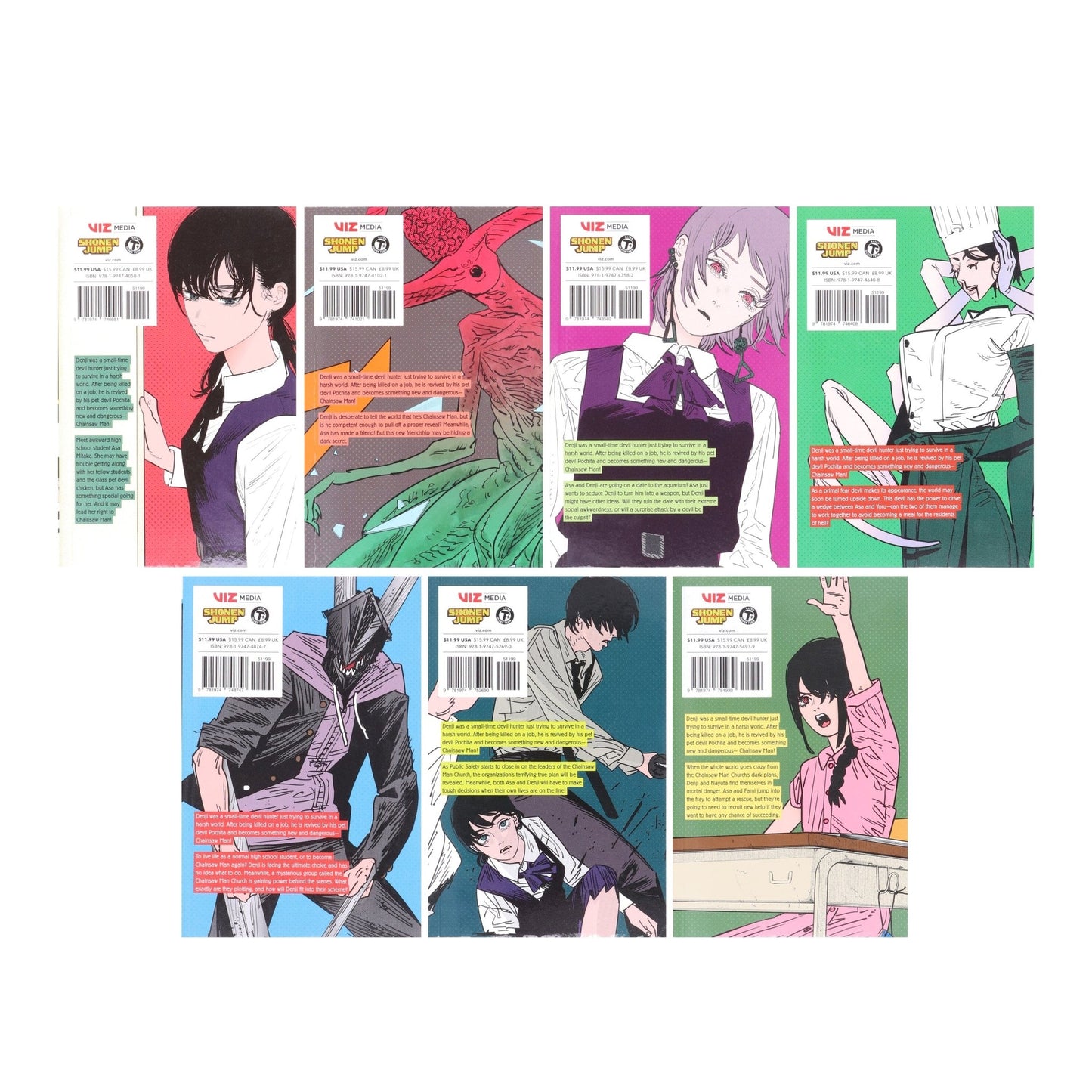 Chainsaw Man Volume 12-18 by Tatsuki Fujimoto: 7 Books Collection Set - Manga - E-B00k - skihosevxChainsaw Man Volume 12-18 by Tatsuki Fujimoto: 7 Books Collection Set - Manga - E-B00kGraphic NovelsViz Media, Subs. of Shogakukan IncskihosevxB2D7491Graphic Novels