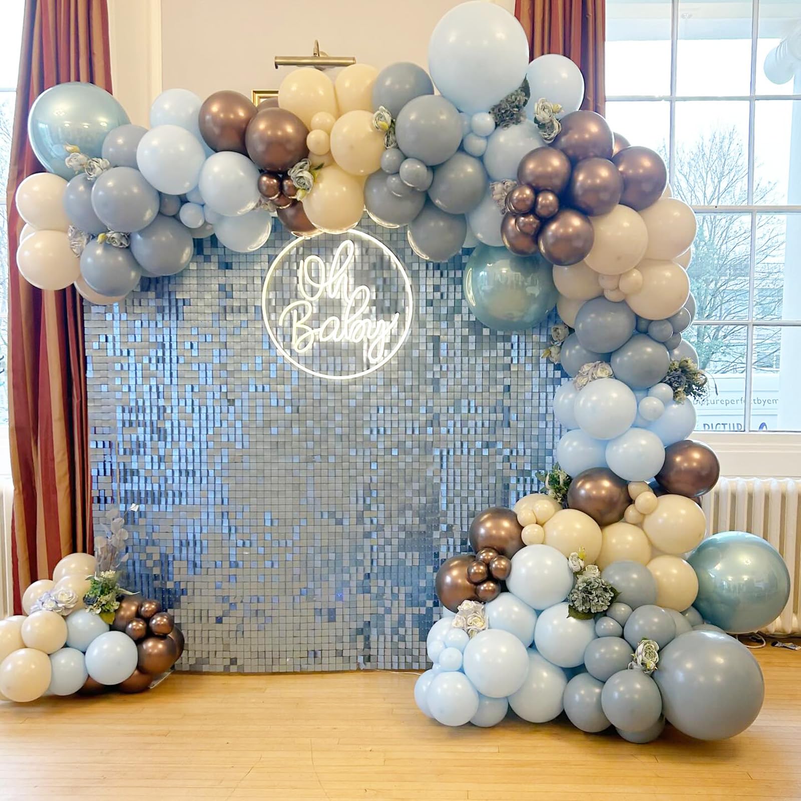 DBKL Dusty Baby Blue Balloon Arch Garland Kit, Different Sizes 18 12 10 5 inch Pastel Baby Blue Slate Fog Ivory White Metallic Gold Balloons for Men Boy Baby Shower Birthday Wedding Party Supplies - skihosevxDBKL Dusty Baby Blue Balloon Arch Garland Kit, Different Sizes 18 12 10 5 inch Pastel Baby Blue Slate Fog Ivory White Metallic Gold Balloons for Men Boy Baby Shower Birthday Wedding Party SuppliesskihosevxskihosevxB0D8KSZ77Q