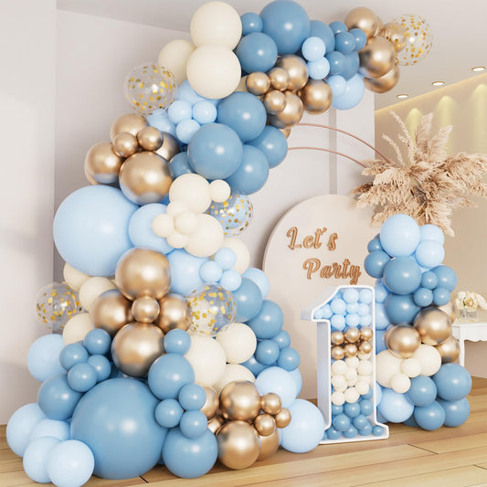 DBKL Dusty Baby Blue Balloon Arch Garland Kit, Different Sizes 18 12 10 5 inch Pastel Baby Blue Slate Fog Ivory White Metallic Gold Balloons for Men Boy Baby Shower Birthday Wedding Party Supplies - skihosevxDBKL Dusty Baby Blue Balloon Arch Garland Kit, Different Sizes 18 12 10 5 inch Pastel Baby Blue Slate Fog Ivory White Metallic Gold Balloons for Men Boy Baby Shower Birthday Wedding Party SuppliesskihosevxskihosevxB0D8KSZ77Q