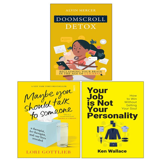 Doomscroll Detox, Maybe You Should Talk to Someone, Your Job Is Not Your Personality 3 Books Collection Set - skihosevxDoomscroll Detox, Maybe You Should Talk to Someone, Your Job Is Not Your Personality 3 Books Collection SetRupa Publications/Scribe UKskihosevxskihosevxVRT26892Rupa Publications/Scribe UK