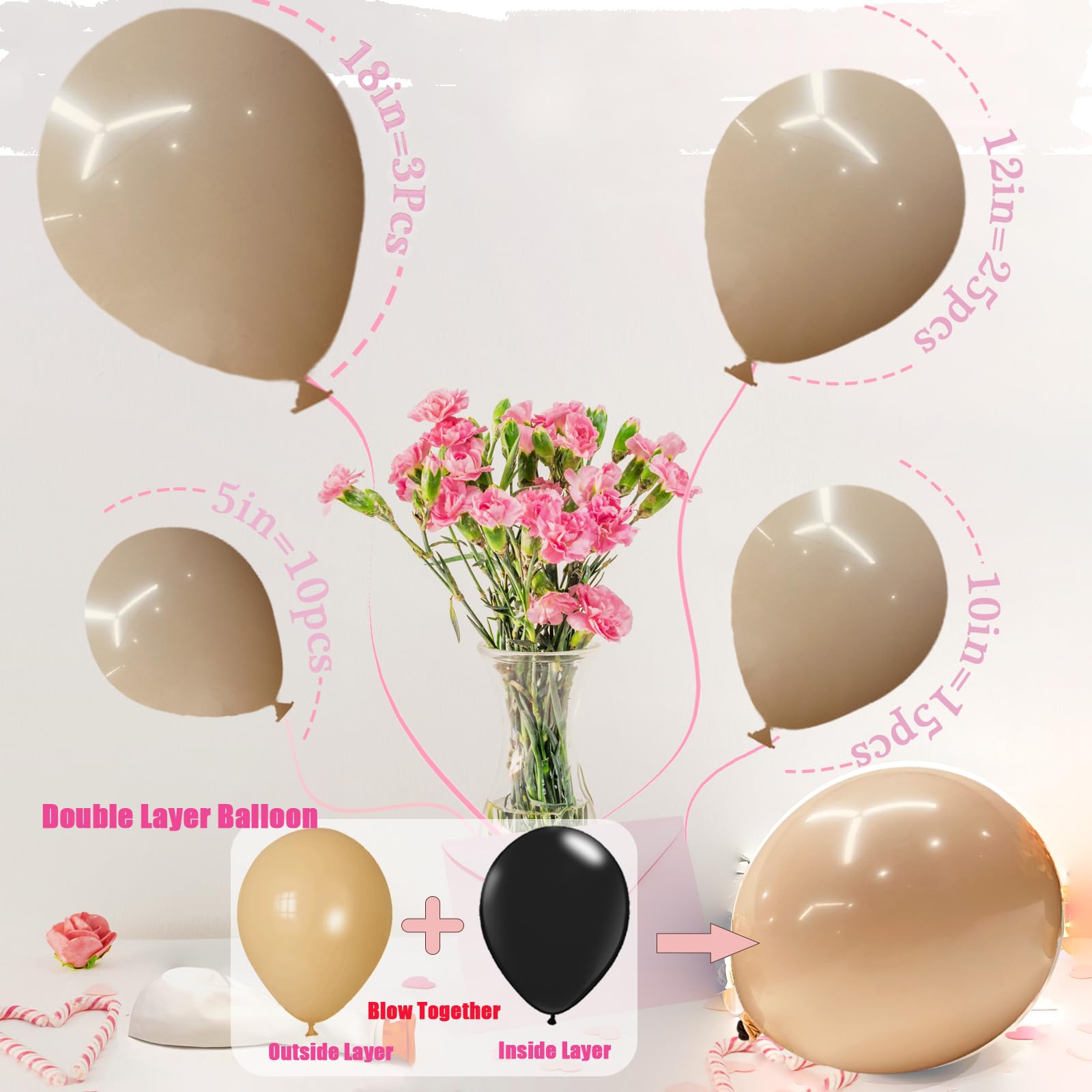 Double Stuffed Beige Balloons, Nude Beige Tan Balloon Arch,18 12 10 5 Inch Double Stuffed Apricot Brown Different Sizes for Neutral Baby Shower,Boho Party,Teddy Bear Birthday Party Decoration(Beige01) - skihosevxDouble Stuffed Beige Balloons, Nude Beige Tan Balloon Arch,18 12 10 5 Inch Double Stuffed Apricot Brown Different Sizes for Neutral Baby Shower,Boho Party,Teddy Bear Birthday Party Decoration(Beige01)skihosevxskihosevxB0CRBB8DQH