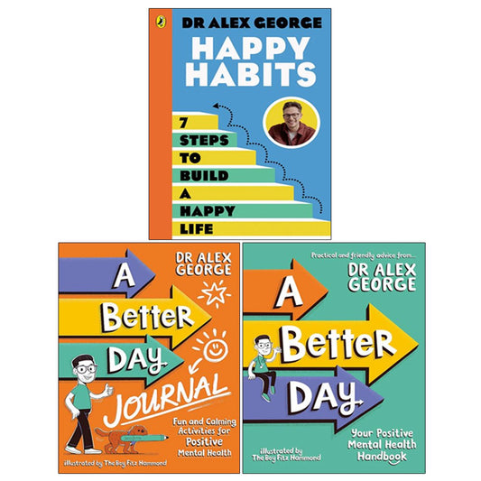 Dr. Alex George 3 Books Collection Set (A Better Day, Happy Habits, A Better Day Journal) - skihosevxDr. Alex George 3 Books Collection Set (A Better Day, Happy Habits, A Better Day Journal)Puffin/Wren & RookDr. Alex GeorgeskihosevxVRT-26796Puffin/Wren & Rook