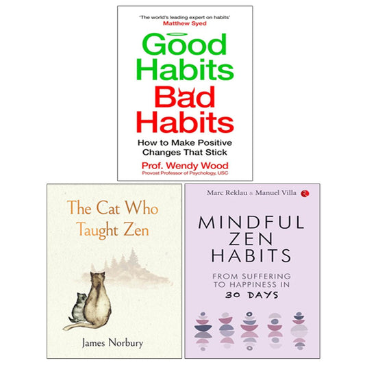Good Habits Bad Habits, MINDFUL ZEN HABITS, The Cat Who Taught Zen (HB) 3 Books Collection Set - skihosevxGood Habits Bad Habits, MINDFUL ZEN HABITS, The Cat Who Taught Zen (HB) 3 Books Collection SetRupa Publications/Macmillan Business/Michael JosephskihosevxskihosevxVRT26830Rupa Publications/Macmillan Business/Michael Joseph