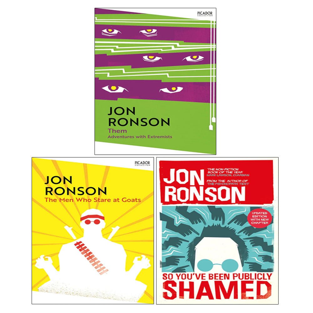 Jon Ronson 3 Books Collection Set (So You've Been Publicly Shamed, The Men Who Stare At Goats, Them: Adventures with Extremists) - skihosevxJon Ronson 3 Books Collection Set (So You've Been Publicly Shamed, The Men Who Stare At Goats, Them: Adventures with Extremists)PicadorskihosevxskihosevxPLD24089Picador