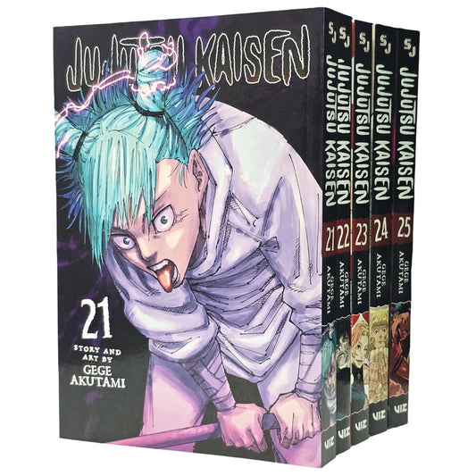Jujutsu Kaisen Volume 21-25 By Gege Akutami 5 Books Collection Manga Set - skihosevxJujutsu Kaisen Volume 21-25 By Gege Akutami 5 Books Collection Manga SetViz Media UKGege AkutamiskihosevxPLD23916Viz Media UK
