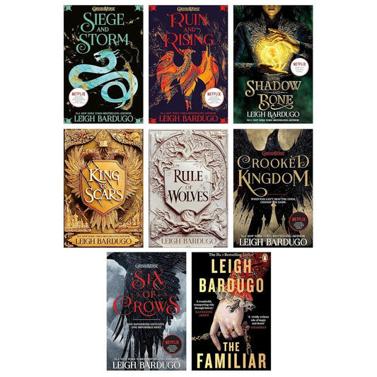 Leigh Bardugo 8 Books Collection Set (The Familiar, Shadow And Bone series, King of Scars duology, Six of Crows series) - skihosevxLeigh Bardugo 8 Books Collection Set (The Familiar, Shadow And Bone series, King of Scars duology, Six of Crows series)Penguin/OrionLeigh BardugoskihosevxPLD23906Penguin/Orion