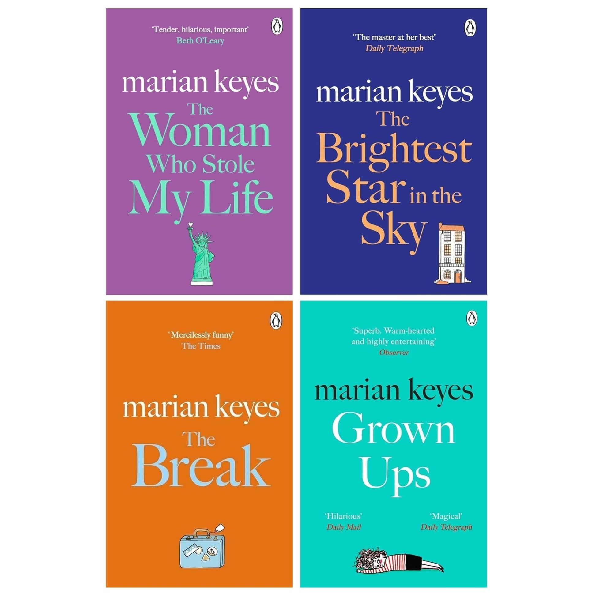 Marian Keyes Novels 4 Books Collection Set (The Brightest Star in the Sky, The Woman Who Stole My Life, The Break and Grown Ups) - skihosevxMarian Keyes Novels 4 Books Collection Set (The Brightest Star in the Sky, The Woman Who Stole My Life, The Break and Grown Ups)skihosevxskihosevxPLD24012