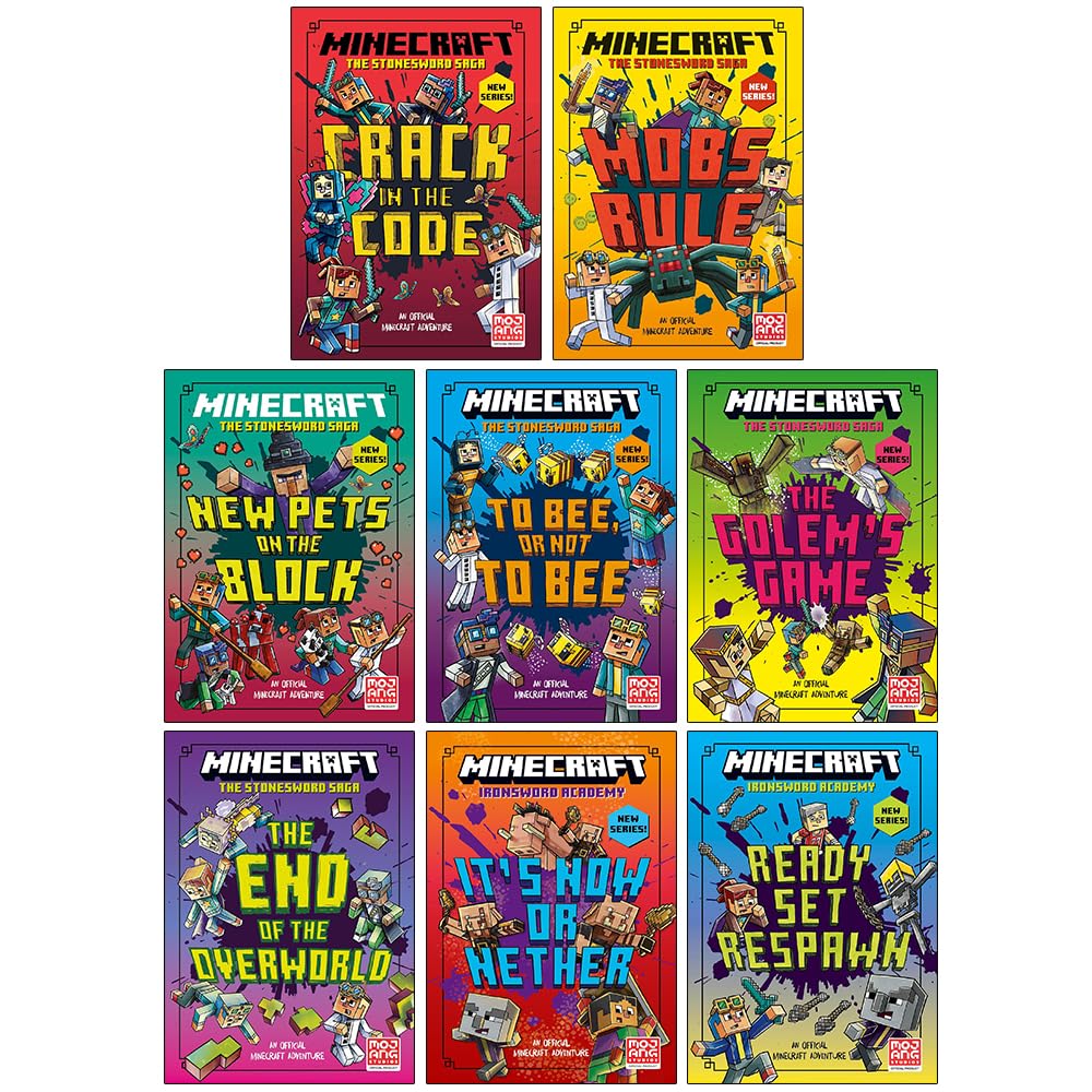 Minecraft Stonesword Saga & Ironsword Academy 8 Books Collection Set By Mojang AB (Crack in the Code, Mobs Rule, New Pets on the Block) - skihosevxMinecraft Stonesword Saga & Ironsword Academy 8 Books Collection Set By Mojang AB (Crack in the Code, Mobs Rule, New Pets on the Block)FarshoreskihosevxskihosevxVRT26939Farshore
