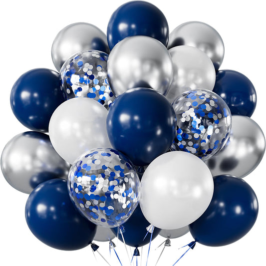 Navy Blue and Silver Balloons,12 Inch 60pcs Navy Blue Balloons with Silver Confetti Balloon,Pearl White Latex Balloon for Graduation,Birthday,Baby Shower,Anniversary,Wedding,Party - skihosevxNavy Blue and Silver Balloons,12 Inch 60pcs Navy Blue Balloons with Silver Confetti Balloon,Pearl White Latex Balloon for Graduation,Birthday,Baby Shower,Anniversary,Wedding,PartyskihosevxskihosevxB0CZ3WF5B5