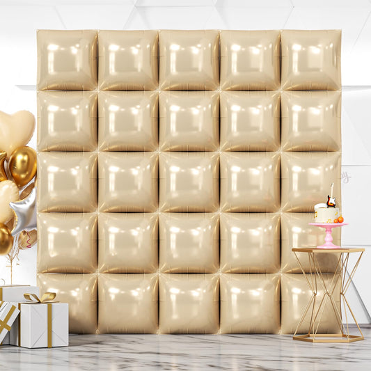 NISOCY 25PCS Beige Square Foil Balloons Wall Backdrop Double Sided Sand White Balloon Arch Kit for Birthday Baby Bridal Shower Wedding Engagement Gender Reveal Party Decoration - skihosevxNISOCY 25PCS Beige Square Foil Balloons Wall Backdrop Double Sided Sand White Balloon Arch Kit for Birthday Baby Bridal Shower Wedding Engagement Gender Reveal Party DecorationskihosevxskihosevxB0G6ZBJMG5