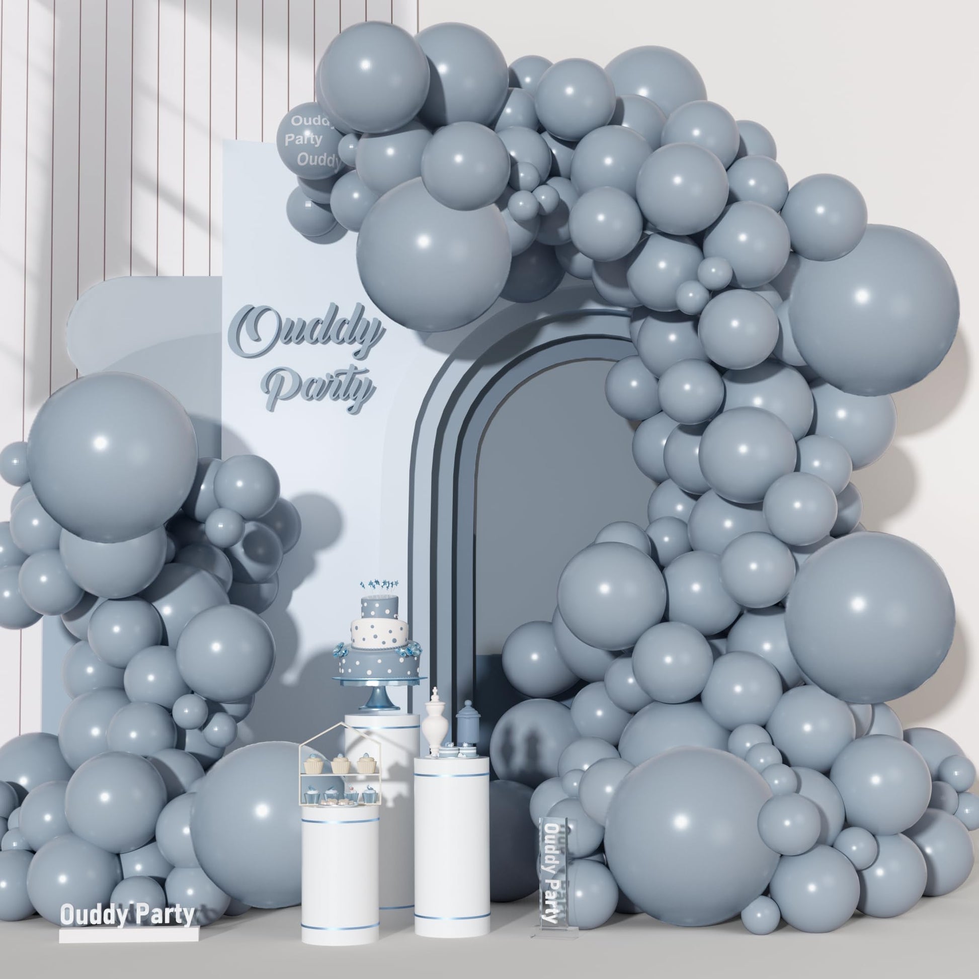 Ouddy Party 129Pcs Dusty Blue Balloons Different Sizes 18 12 10 5 Inch, 6Pcs 18” Matte Boho Slate Blue Balloon Arch Garland Kit, Latex Balloon for Birthday Bridal Shower Wedding Party Decorations - skihosevxOuddy Party 129Pcs Dusty Blue Balloons Different Sizes 18 12 10 5 Inch, 6Pcs 18” Matte Boho Slate Blue Balloon Arch Garland Kit, Latex Balloon for Birthday Bridal Shower Wedding Party DecorationsskihosevxskihosevxB0F9VZY9JK