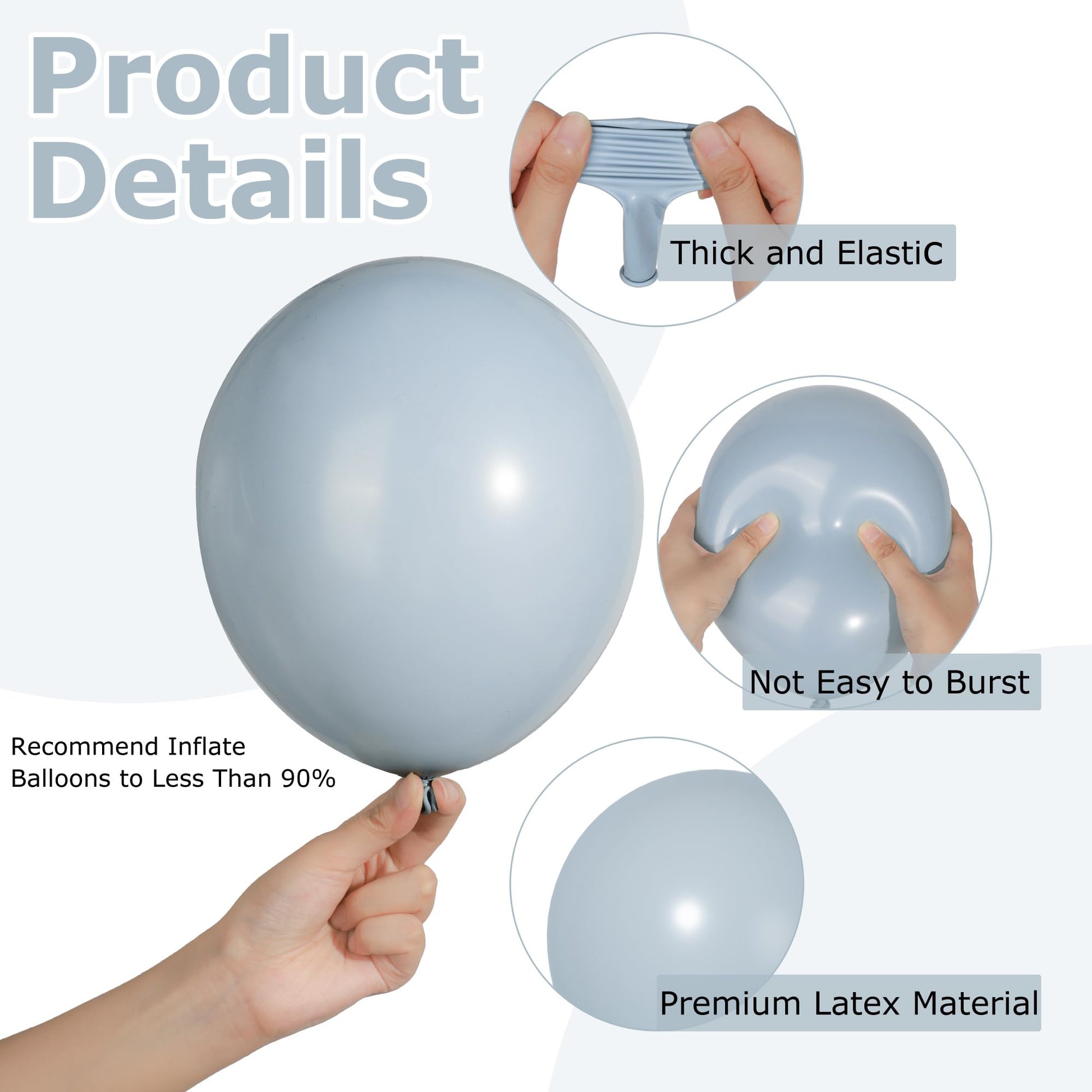 Ouddy Party 129Pcs Dusty Blue Balloons Different Sizes 18 12 10 5 Inch, 6Pcs 18” Matte Boho Slate Blue Balloon Arch Garland Kit, Latex Balloon for Birthday Bridal Shower Wedding Party Decorations - skihosevxOuddy Party 129Pcs Dusty Blue Balloons Different Sizes 18 12 10 5 Inch, 6Pcs 18” Matte Boho Slate Blue Balloon Arch Garland Kit, Latex Balloon for Birthday Bridal Shower Wedding Party DecorationsskihosevxskihosevxB0F9VZY9JK