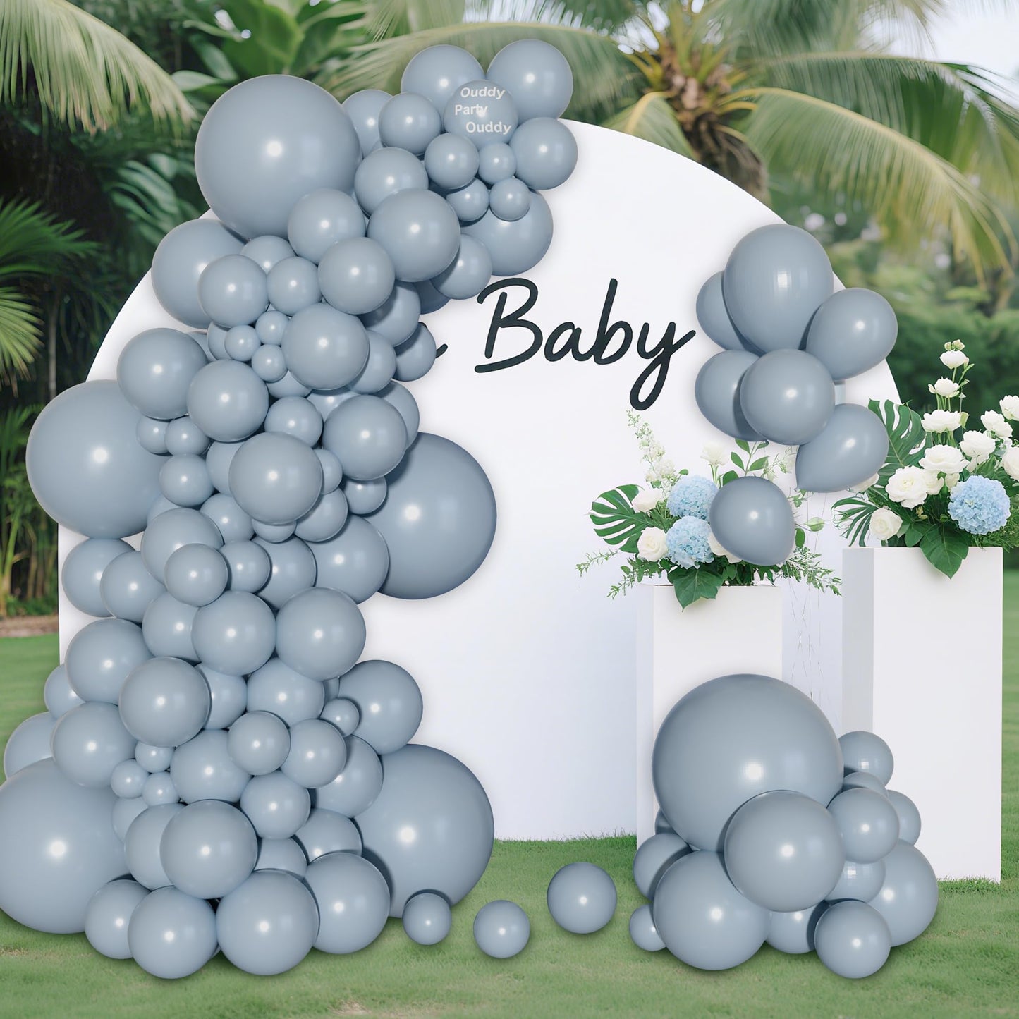 Ouddy Party 129Pcs Dusty Blue Balloons Different Sizes 18 12 10 5 Inch, 6Pcs 18” Matte Boho Slate Blue Balloon Arch Garland Kit, Latex Balloon for Birthday Bridal Shower Wedding Party Decorations - skihosevxOuddy Party 129Pcs Dusty Blue Balloons Different Sizes 18 12 10 5 Inch, 6Pcs 18” Matte Boho Slate Blue Balloon Arch Garland Kit, Latex Balloon for Birthday Bridal Shower Wedding Party DecorationsskihosevxskihosevxB0F9VZY9JK