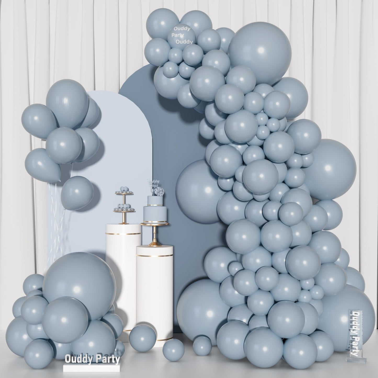 Ouddy Party 129Pcs Dusty Blue Balloons Different Sizes 18 12 10 5 Inch, 6Pcs 18” Matte Boho Slate Blue Balloon Arch Garland Kit, Latex Balloon for Birthday Bridal Shower Wedding Party Decorations - skihosevxOuddy Party 129Pcs Dusty Blue Balloons Different Sizes 18 12 10 5 Inch, 6Pcs 18” Matte Boho Slate Blue Balloon Arch Garland Kit, Latex Balloon for Birthday Bridal Shower Wedding Party DecorationsskihosevxskihosevxB0F9VZY9JK