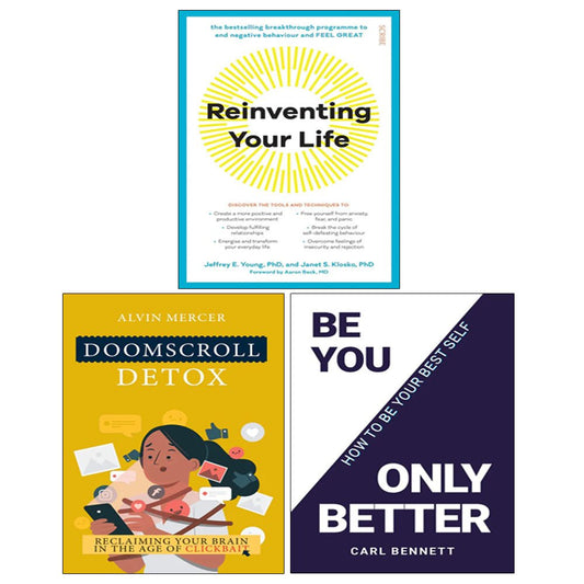 Reinventing Your Life, BE YOU, ONLY BETTER, Doomscroll Detox 3 Books Collection Set - skihosevxReinventing Your Life, BE YOU, ONLY BETTER, Doomscroll Detox 3 Books Collection SetRupa Publications/Scribe UKskihosevxskihosevxVRT26891Rupa Publications/Scribe UK