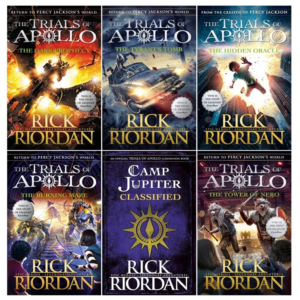 Rick Riordan The Trials of Apollo 6 Books Collection Set (Books 1-5 (PB), Camp Jupiter Classified [HB]) - skihosevxRick Riordan The Trials of Apollo 6 Books Collection Set (Books 1-5 (PB), Camp Jupiter Classified [HB])PuffinskihosevxskihosevxPLD24055Puffin