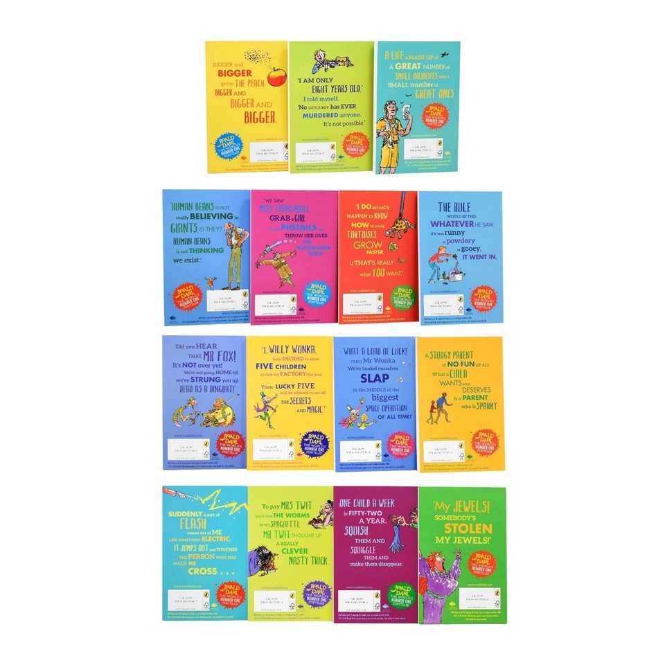 Roald Dahl Children Collection 15 Books Set (Ages 7-9) (Matilda, Going Solo, Esio Trot) - skihosevxRoald Dahl Children Collection 15 Books Set (Ages 7-9) (Matilda, Going Solo, Esio Trot)Penguin Putnam INC International ConceptsRoald DahlskihosevxCLEARANCE-24Penguin Putnam INC International Concepts